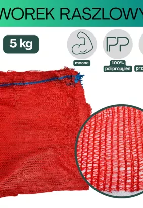 Worki raszlowe 5kg czerwone 5 szt