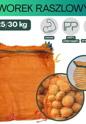 Worki raszlowe 25kg jasny oranż 25 szt