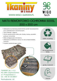 Mata Remontowo-Ochronna 500g 200x200cm - 2