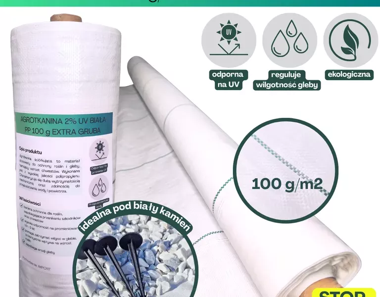 Agrotkanina biała 100g/m2 1x25m EXTRA GRUBA