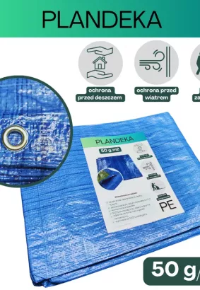 Plandeka PE 50g/m2 2x3m