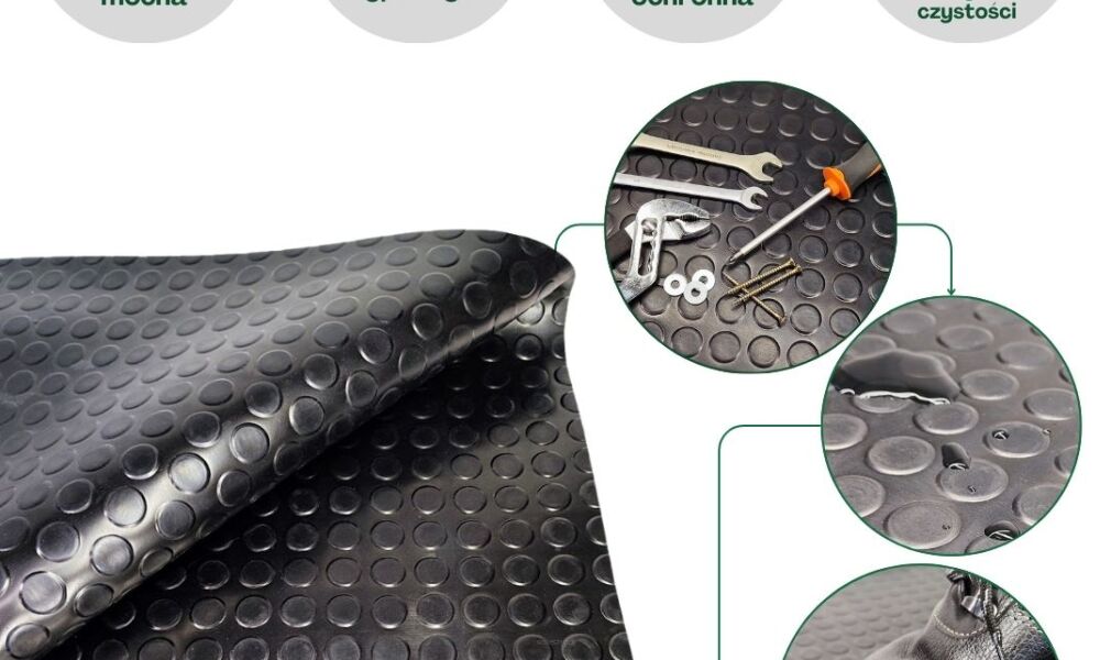 Wykładzina gumowa antypoślizgowa 1x1m