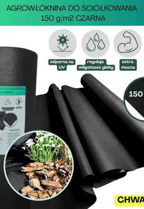 Agrowłóknina czarna 150g/m2 2x50m