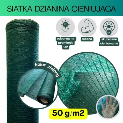 Dzianina Siatka cieniująca 50g/m2 szerokość 3m 25mb