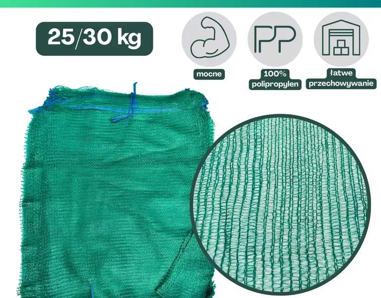 Worki raszlowe 25kg zielone 25 szt
