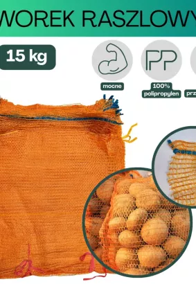 Worki raszlowe 15kg jasny oranż 5 szt