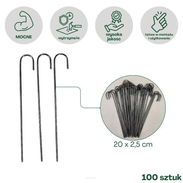 Szpilki stalowe  J 100 szt.