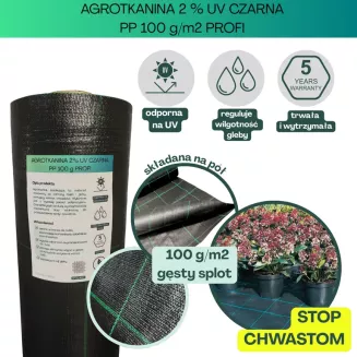 Agrotkanina czarna 100g/m2 4x50m PROFI - 2