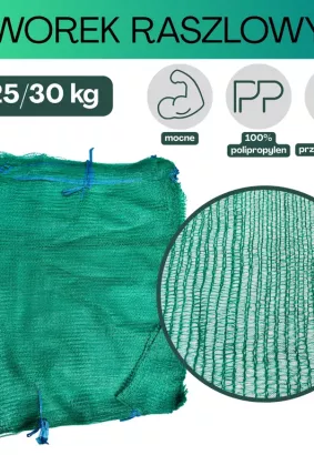 Worki raszlowe 25kg zielone 50 szt
