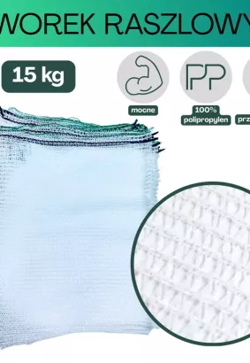 Worki raszlowe 15kg białe 5 szt