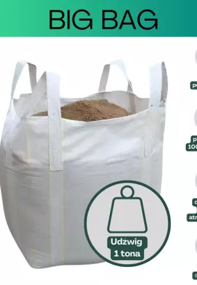 BIG-BAG ECO 90x90x150cm płaskie dno góra otwarta 1 szt