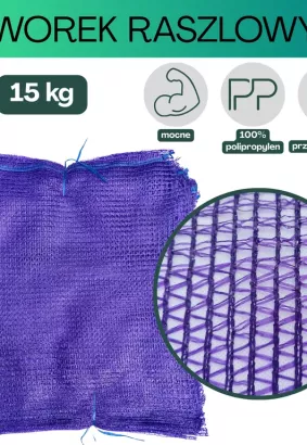 Worki raszlowe 15kg fioletowe 25 szt