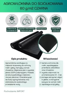 Agrowłóknina czarna 60g/m2 3,2x100m - 2