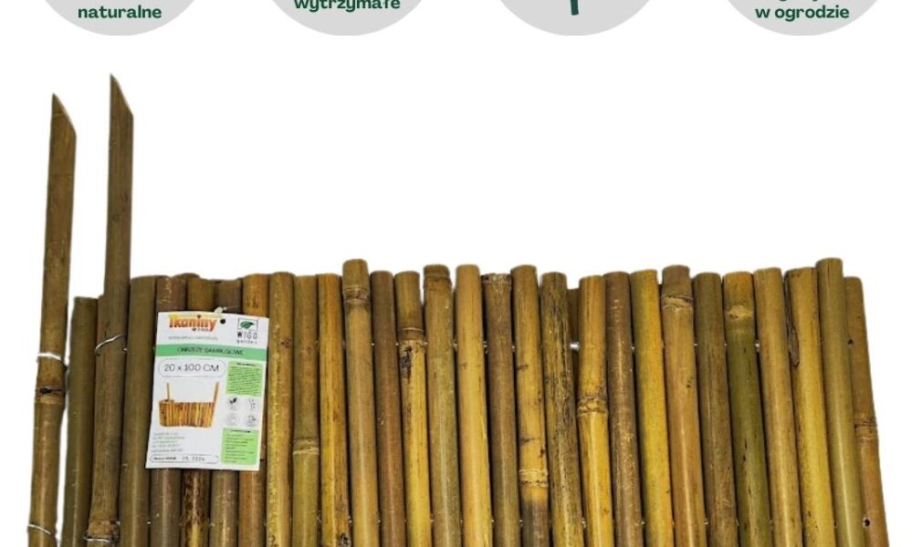 Obrzeże naturalne bambusowe WIGO garden 20cm x 1m