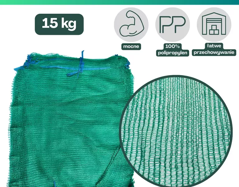Worki raszlowe 15kg zielone 10 szt
