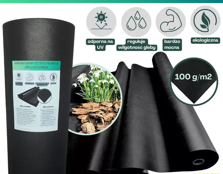 Agrowłóknina czarna 100g/m2 3,2x50m