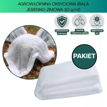 Agrowłóknina biała Plantex 50g/m2 160cm 20mb