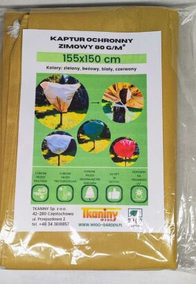 Zimowy kaptur ochronny Agro-worek beżowy 155x150cm 5 szt