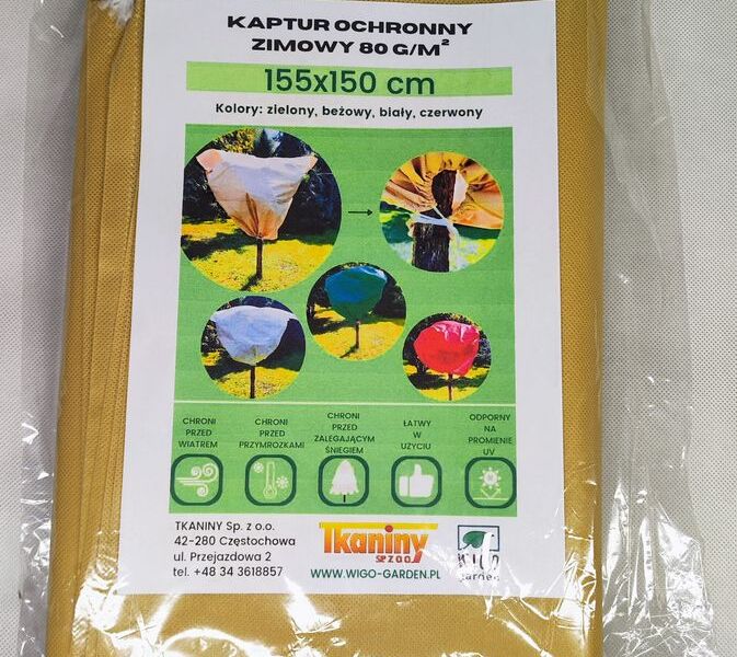 Zimowy kaptur ochronny Agro-worek beżowy 155x150cm 1 szt