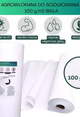 Agrowłóknina biała 100g/m2 2x50m